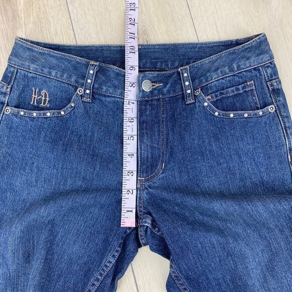 Harley Davidson Women's Boot Cut Rhinestone Jeans Sz 6​​​​ - Picture 8 of 10